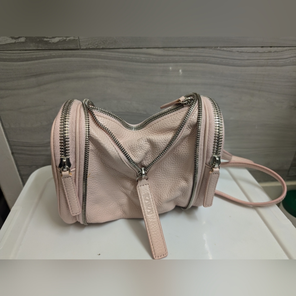 Kara Pebbled Leather Pink two-way wear crossbody bag - Picture 12 of 16